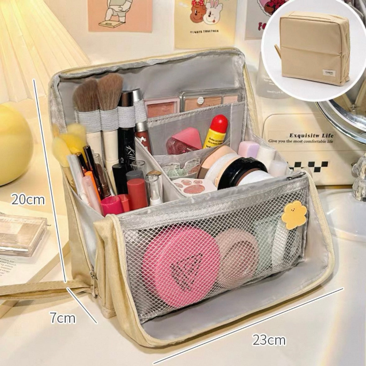 SnapPal Canva Magnetic Makeup Bag