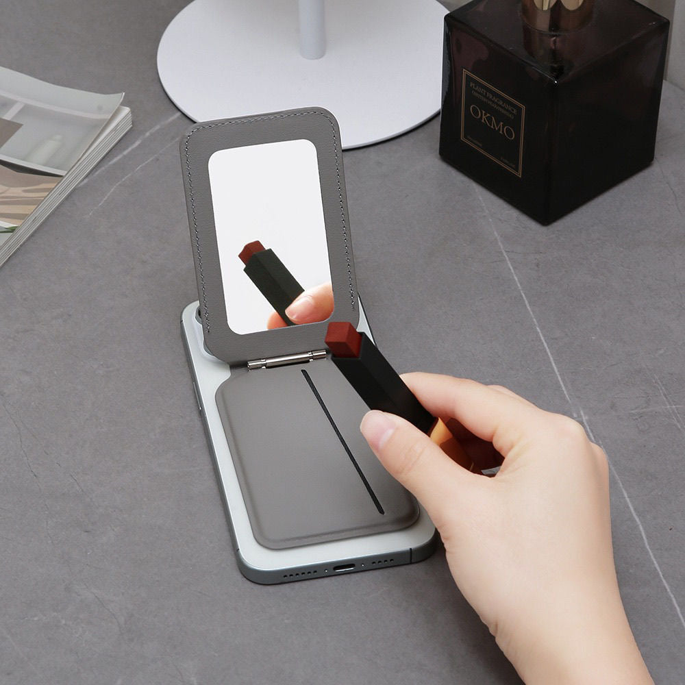 SnapPal Magsafe Wallet Magnetic Stand Mirror Card Bag