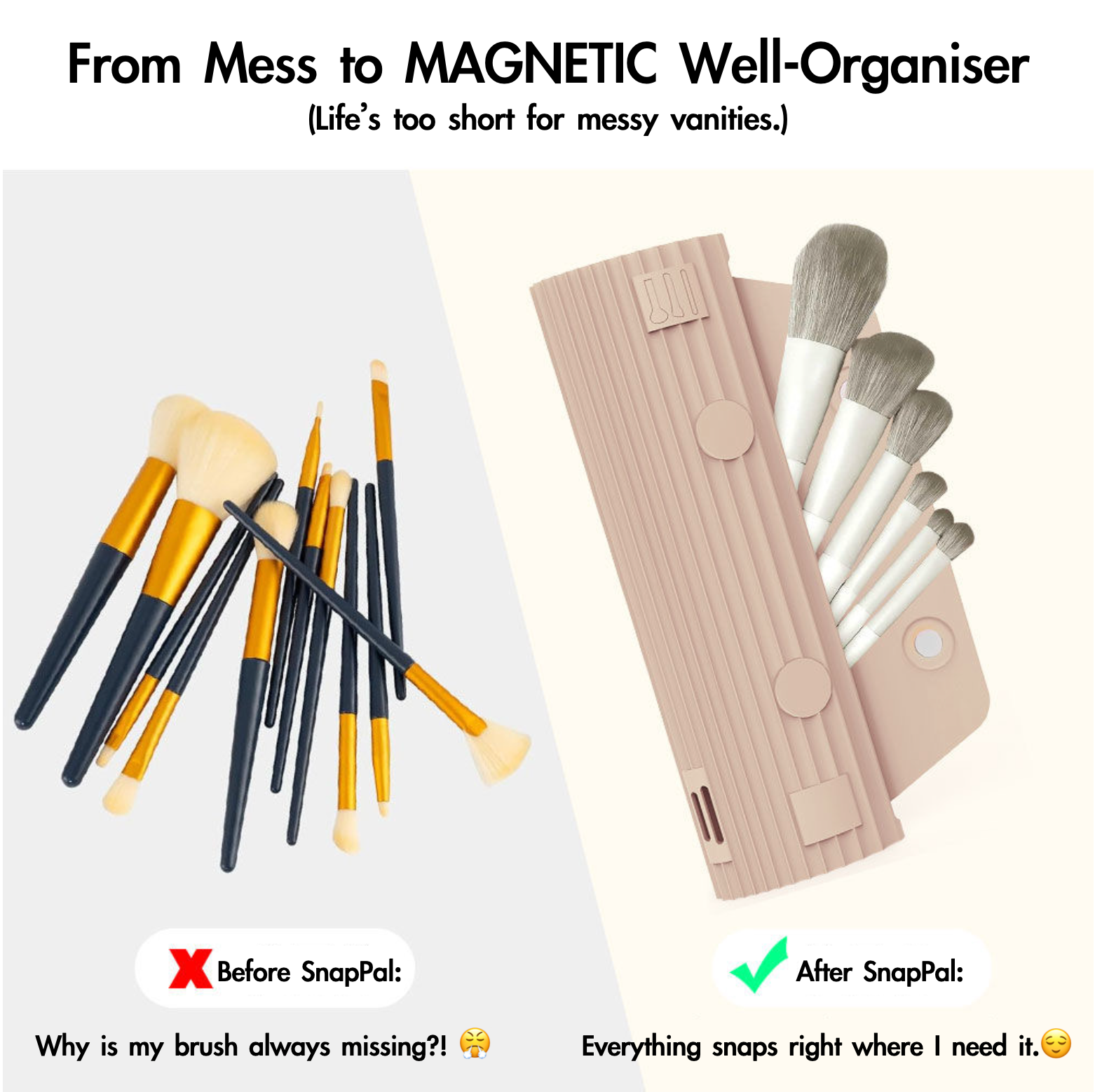 Snap-Shield Brush Organizer