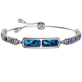 SnapPal Orbit Smart Bracelet — blue rainbow front