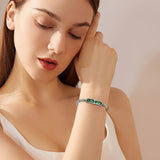 SnapPal Orbit Smart Bracelet — green rainbow worn