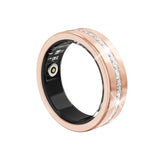 SnapPal Orbit Smart Ring — Crystal Line Rose Gold