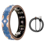 SnapPal Orbit Smart Ring — Ornate Ocean Blue