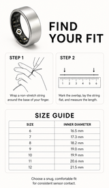 US sizes 6–12 smart ring size guide